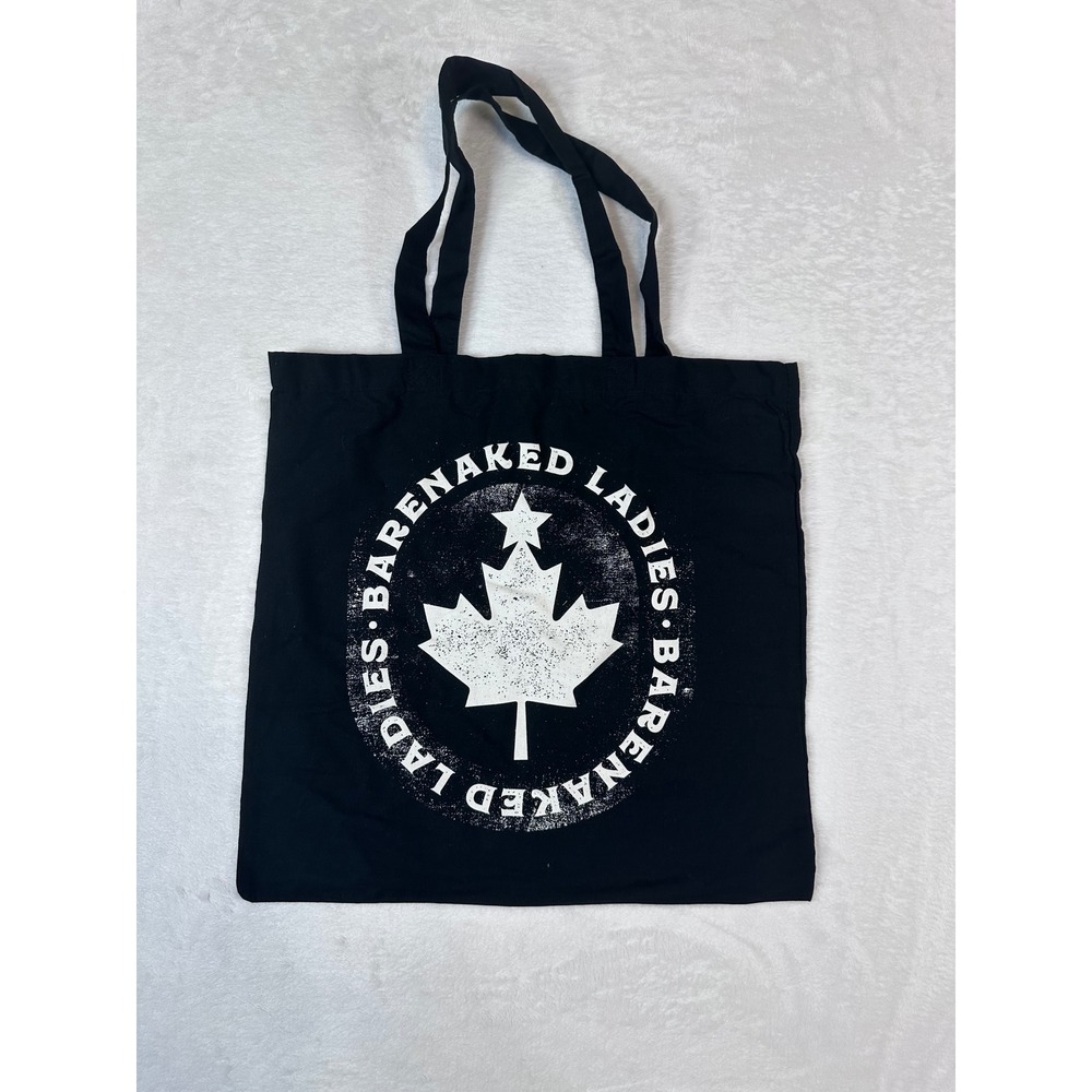 New Ladies Band Tote Bag Black Canvas Canadian Maple Leaf Concert